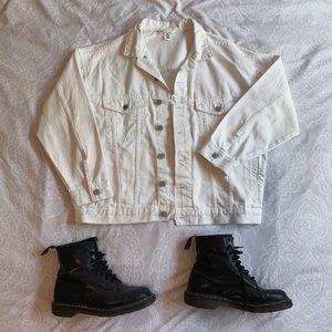 H&M White Denim Jacket
